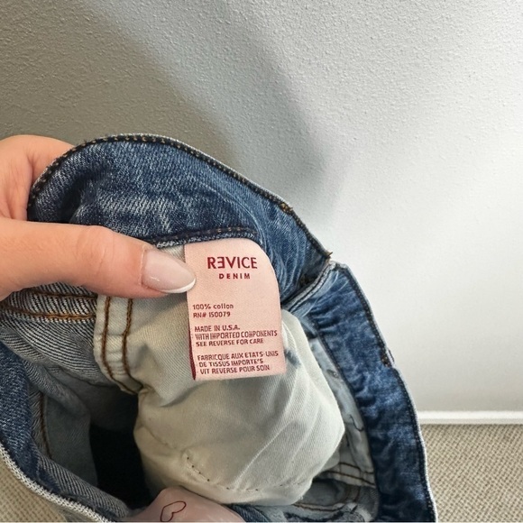 Revice Uptown Jeans Roatrip Wash Distressed Slim Leg High Rise Size 31 Women’s - Picture 12 of 12